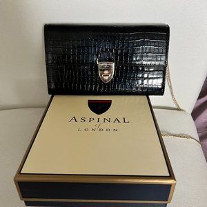Brand new Aspinal of london mayfair clutch bag  with chain